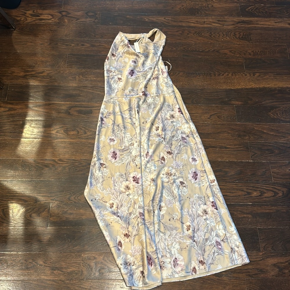 Long silk maxi dress